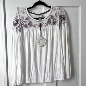 Knox Rose - Bohemian long sleeve shirt NWT